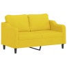 Canapé à 2 places Jaune clair 140 cm Tissu 618320618320