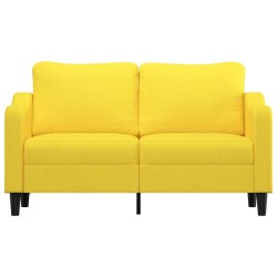 Canapé à 2 places Jaune clair 140 cm Tissu 618320618320