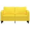 Canapé à 2 places Jaune clair 140 cm Tissu 618320618320