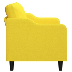 Canapé à 2 places Jaune clair 140 cm Tissu 618320618320