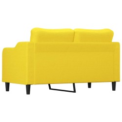 Canapé à 2 places Jaune clair 140 cm Tissu 618320618320