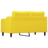 Canapé à 2 places Jaune clair 140 cm Tissu 618320618320