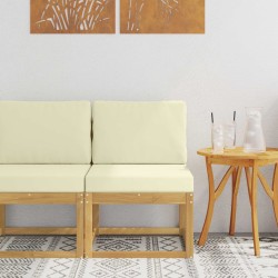 Ensemble de canapés d'extérieur Blanc et crème 59 x 63 x 73 cm 618325618325