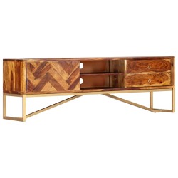 Meuble TV 140x30x45 cm Bois de Sesham massif 618329618329