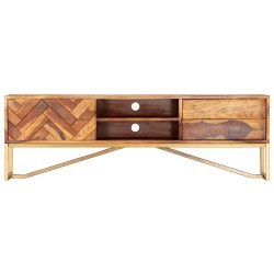 Meuble TV 140x30x45 cm Bois de Sesham massif 618329618329