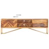 Meuble TV 140x30x45 cm Bois de Sesham massif 618329618329