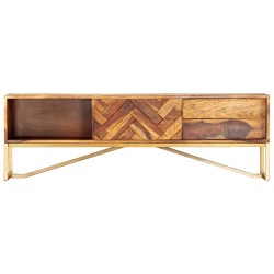 Meuble TV 140x30x45 cm Bois de Sesham massif 618329618329