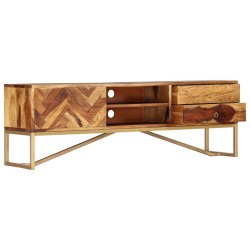 Meuble TV 140x30x45 cm Bois de Sesham massif 618329618329