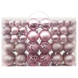 Ensemble de boules de Noël 100 pcs Rose 618330618330