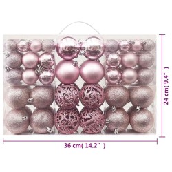 Ensemble de boules de Noël 100 pcs Rose 618330618330