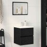 Meuble sous-vasque de salle de bain en chêne noir 41 x 38,5 x 45 cm bois d'ingénierie 618332618332