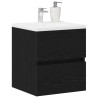 Meuble sous-vasque de salle de bain en chêne noir 41 x 38,5 x 45 cm bois d'ingénierie 618332618332