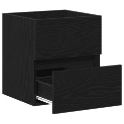 Meuble sous-vasque de salle de bain en chêne noir 41 x 38,5 x 45 cm bois d'ingénierie 618332618332