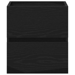Meuble sous-vasque de salle de bain en chêne noir 41 x 38,5 x 45 cm bois d'ingénierie 618332618332