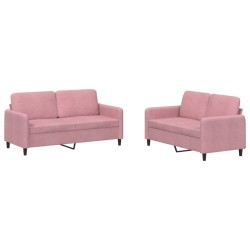 Ensemble de canapés 2 pcs rose velours 618333618333