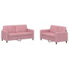 Ensemble de canapés 2 pcs rose velours 618333618333