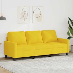 Canapé à 3 places Jaune clair 180 cm Tissu 618336618336