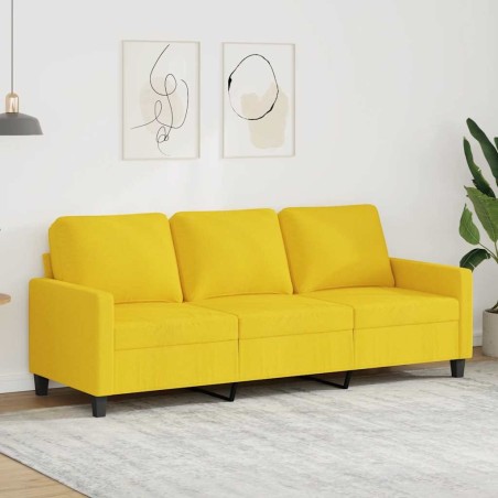 Canapé à 3 places Jaune clair 180 cm Tissu 618336618336