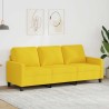 Canapé à 3 places Jaune clair 180 cm Tissu 618336618336