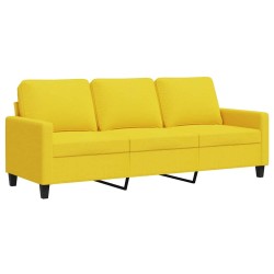 Canapé à 3 places Jaune clair 180 cm Tissu 618336618336