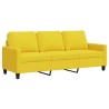 Canapé à 3 places Jaune clair 180 cm Tissu 618336618336