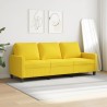 Canapé à 3 places Jaune clair 180 cm Tissu 618336618336