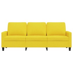 Canapé à 3 places Jaune clair 180 cm Tissu 618336618336