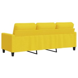 Canapé à 3 places Jaune clair 180 cm Tissu 618336618336