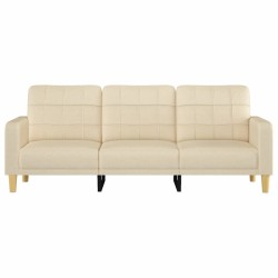Canapé à 3 places Crème 180 cm Tissu 618339618339