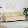 Canapé à 3 places Crème 180 cm Tissu 618341618341