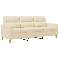 Canapé à 3 places Crème 180 cm Tissu 618341618341