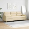 Canapé à 3 places Crème 180 cm Tissu 618341618341