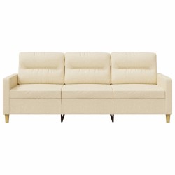 Canapé à 3 places Crème 180 cm Tissu 618341618341