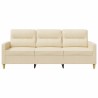 Canapé à 3 places Crème 180 cm Tissu 618341618341