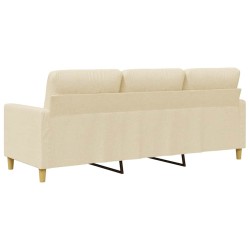 Canapé à 3 places Crème 180 cm Tissu 618341618341