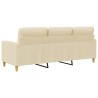 Canapé à 3 places Crème 180 cm Tissu 618341618341