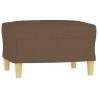 Canapé à 3 places avec repose-pieds Marron 180 cm Tissu 618342618342