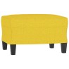 Canapé à 3 places avec repose-pieds Jaune clair 180 cm Tissu 618344618344