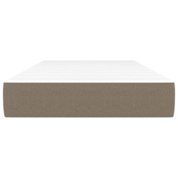 Matelas de lit à ressorts ensachés fermeté moyenne Taupe 100x200x20 cm Tissu 618346618346