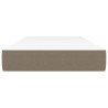 Matelas de lit à ressorts ensachés fermeté moyenne Taupe 100x200x20 cm Tissu 618346618346
