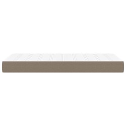 Matelas de lit à ressorts ensachés fermeté moyenne Taupe 100x200x20 cm Tissu 618346618346