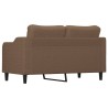 Canapé à 2 places Marron 140 cm Tissu 618353618353