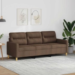 Canapé à 3 places Marron 180 cm Tissu 618356618356
