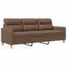 Canapé à 3 places Marron 180 cm Tissu 618356618356