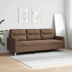 Canapé à 3 places Marron 180 cm Tissu 618356618356