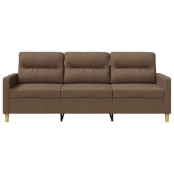 Canapé à 3 places Marron 180 cm Tissu 618356618356