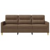 Canapé à 3 places Marron 180 cm Tissu 618356618356