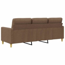 Canapé à 3 places Marron 180 cm Tissu 618356618356