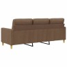 Canapé à 3 places Marron 180 cm Tissu 618356618356