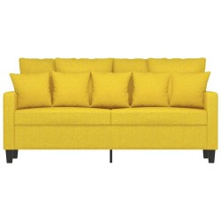 Canapé à 2 places Jaune clair 140 cm Tissu 618359618359